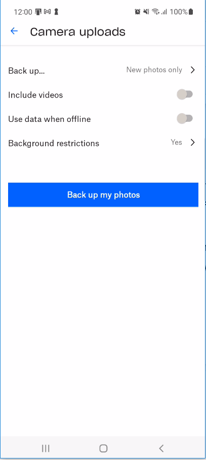 6.3 dropbox app settings
