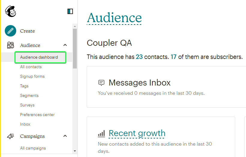 1 audience dashboard