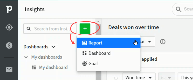 Figure 3.2.1. The Add new report button