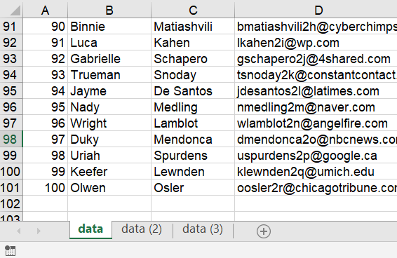 2.4 sheets copied to one excel file