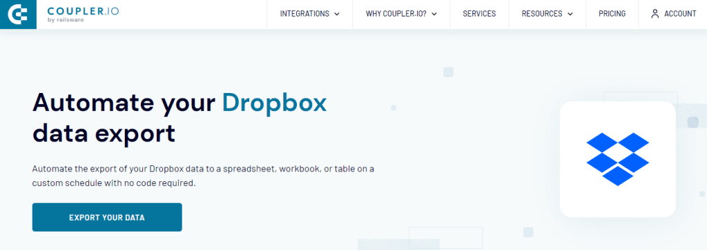 3 dropbox integration reporting backup