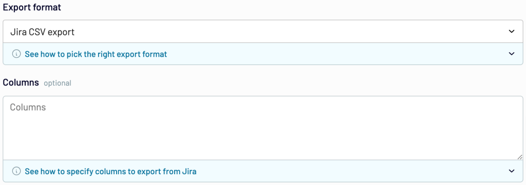 2.1 export format