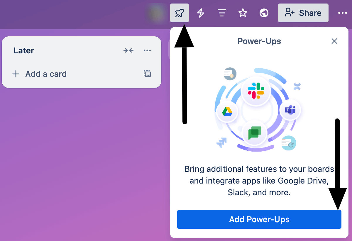 Ajouter des power-ups dans Trello