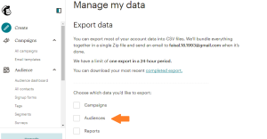 How to back up Mailchimp