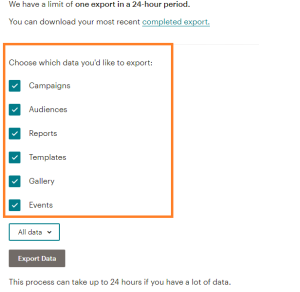 How to back up Mailchimp