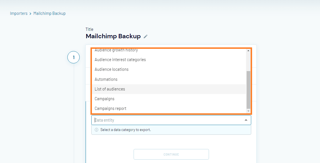 How to back up Mailchimp