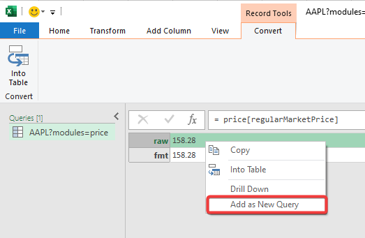 14 add as new query