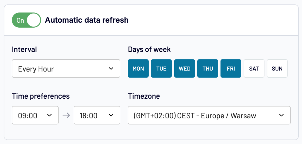 14 coupler data aggregation schedule auto refresh of aggregated data in coupler