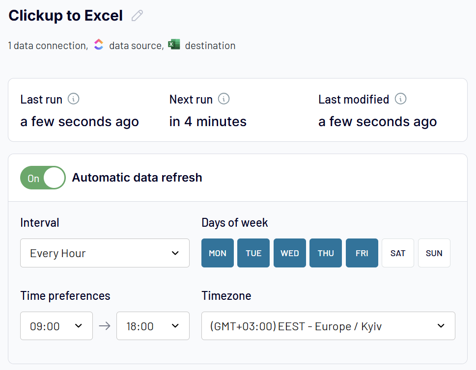 0.7 clickup excel schedule