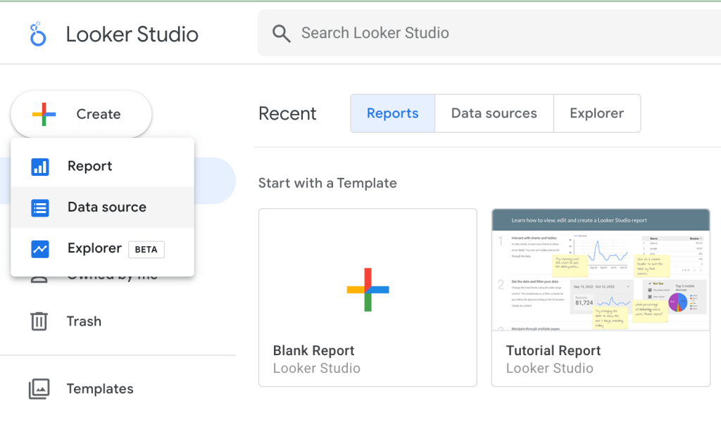 1. Google Sheets to Looker Studio add source