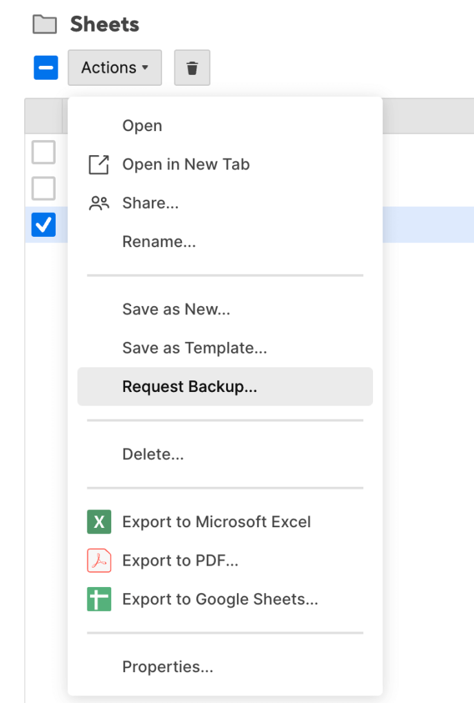 22. request backup option