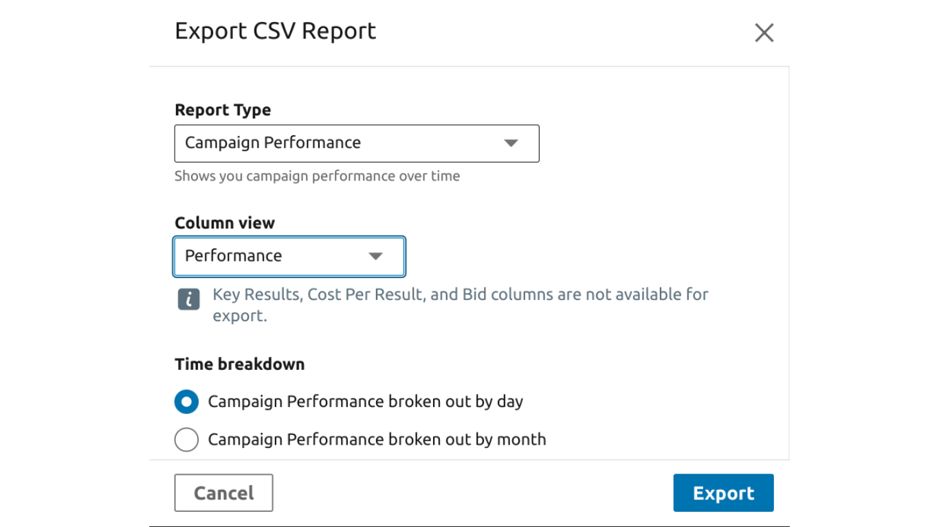 exportar csv