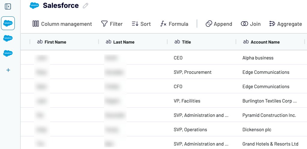 3. Previewing the Salesforce report in Coupler.io