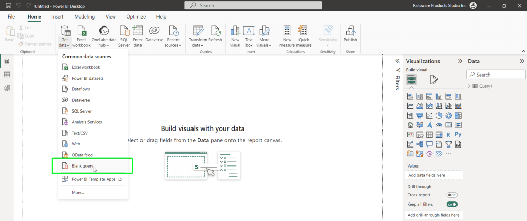 6.1 power bi blank query