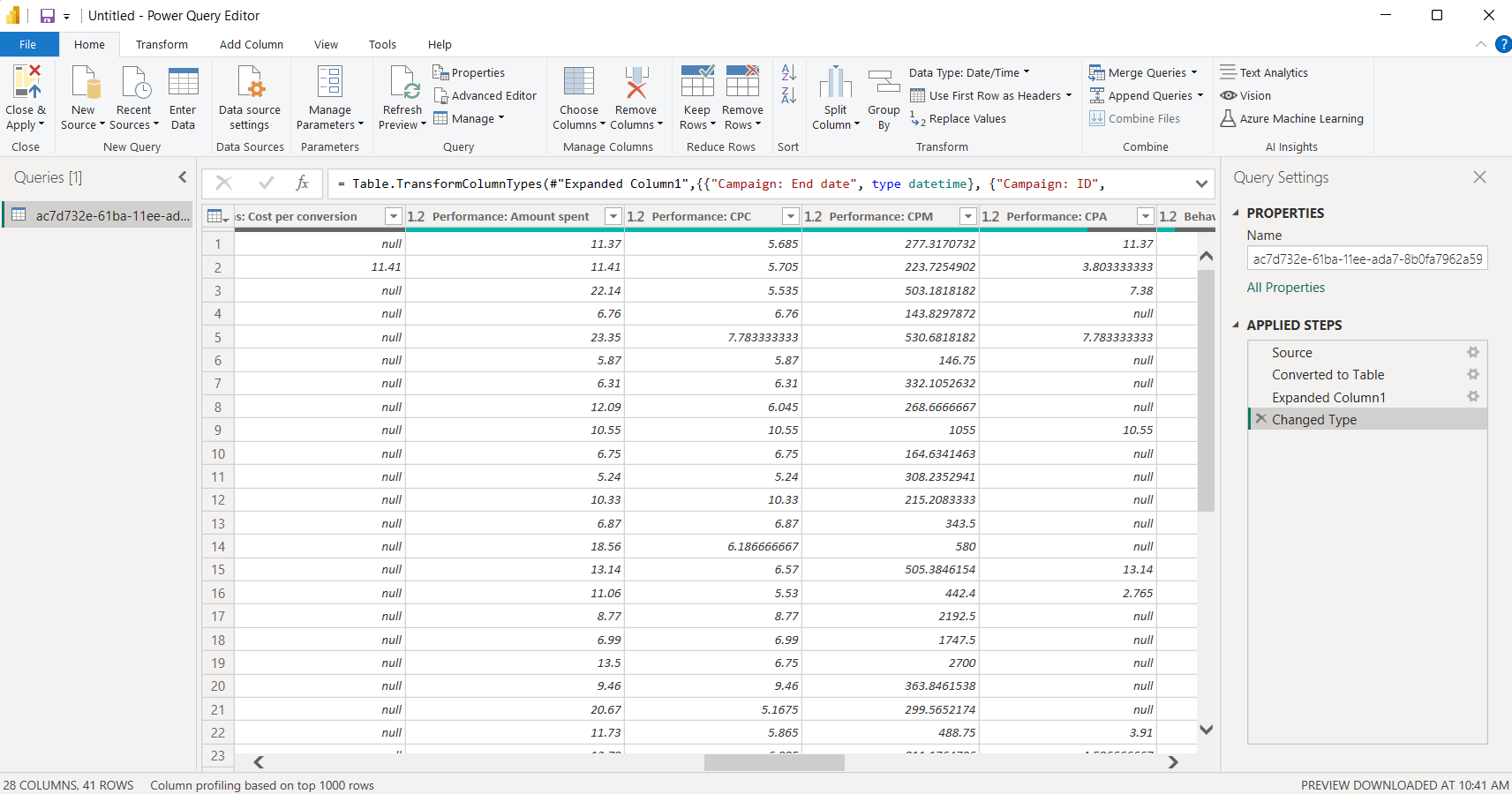3 paso 3 gestionar datos google ads power bi
