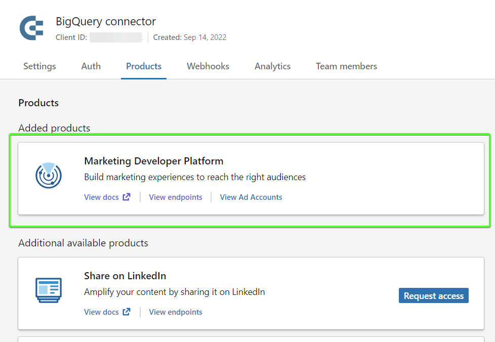 plateforme de développement marketing pour l'application LinkedIn