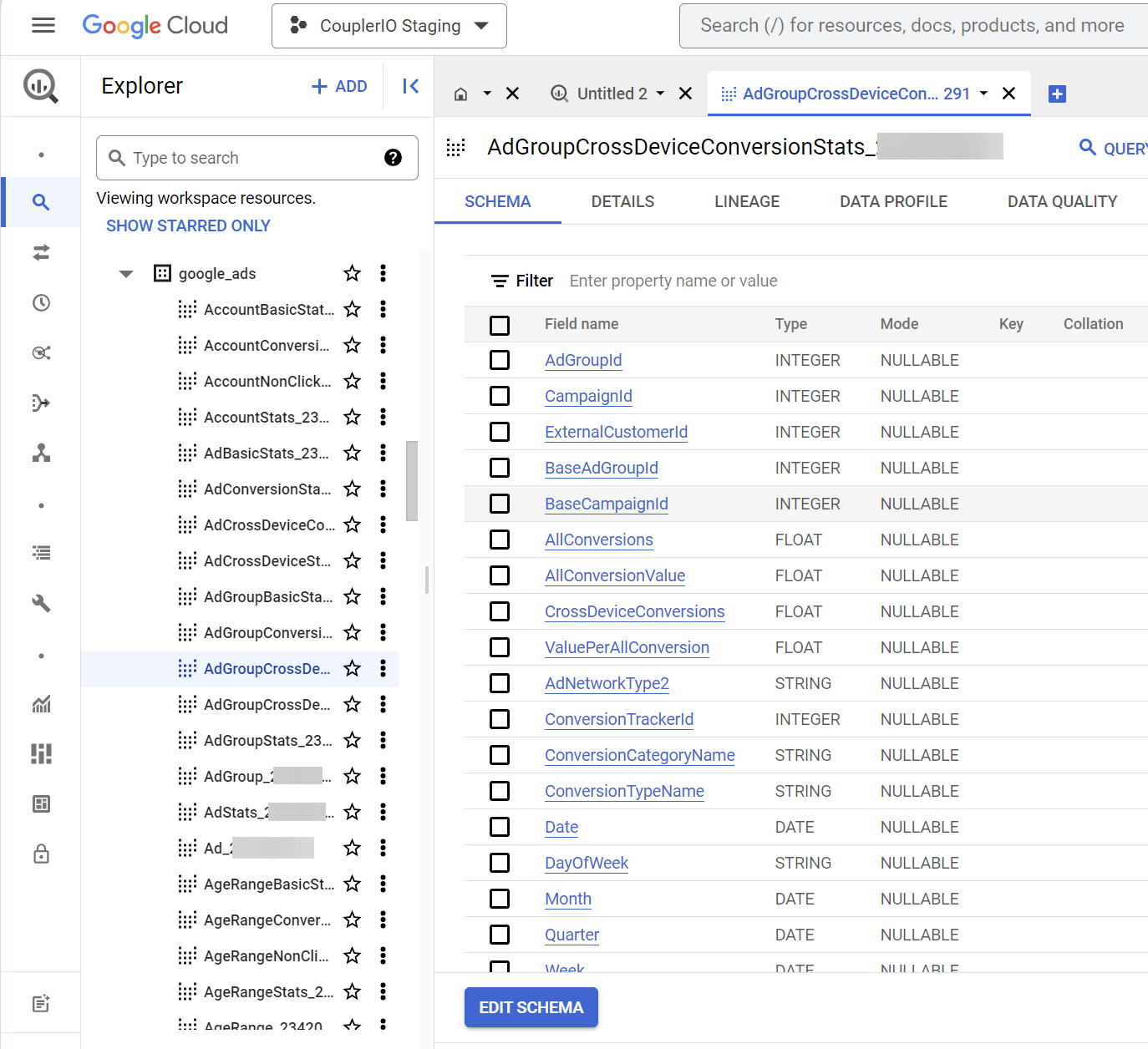 6 transferencia de datos google ads en bigquery