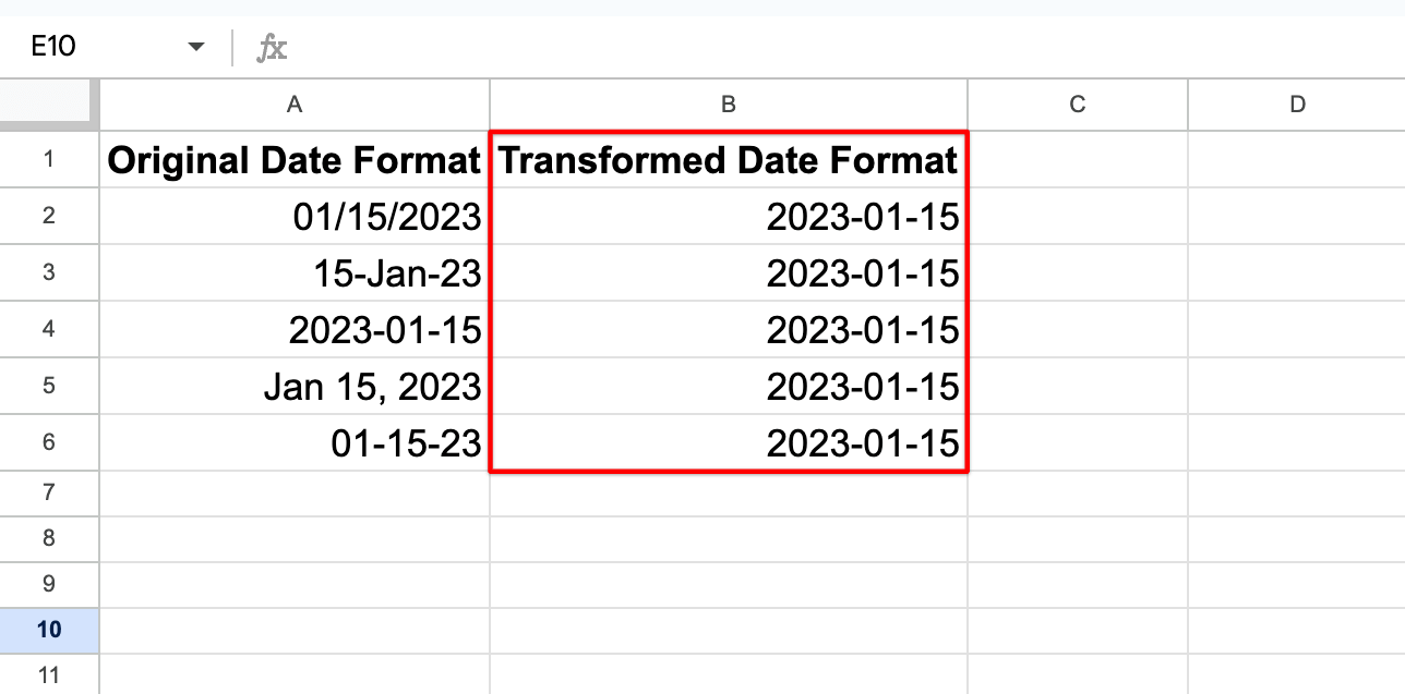transformação de dados