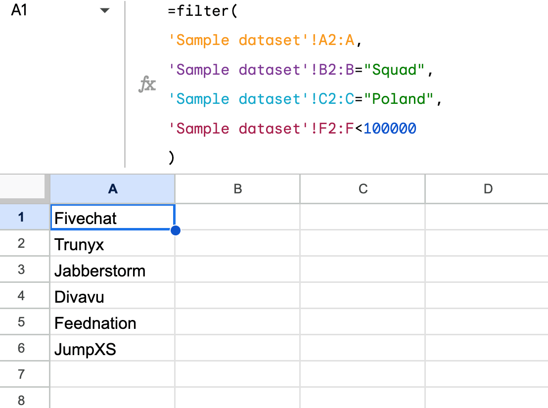 1 filter by multiple conditions and logic