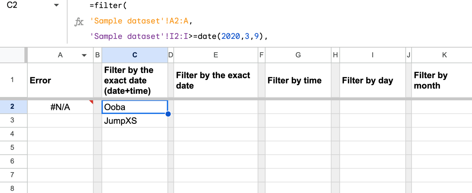 FILTER Function Google Sheets How-To Guide | Coupler.io Blog
