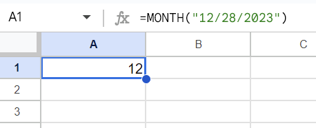 2.3 month function google sheets