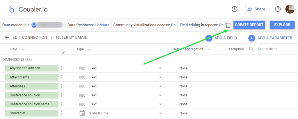 2.4 google calendar dashboard setup