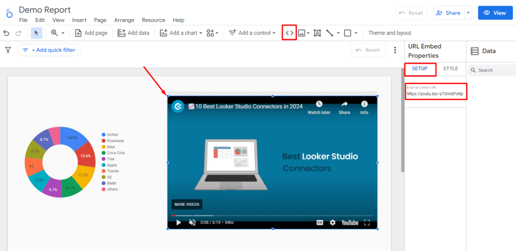 34 embed external content with looker studio chart