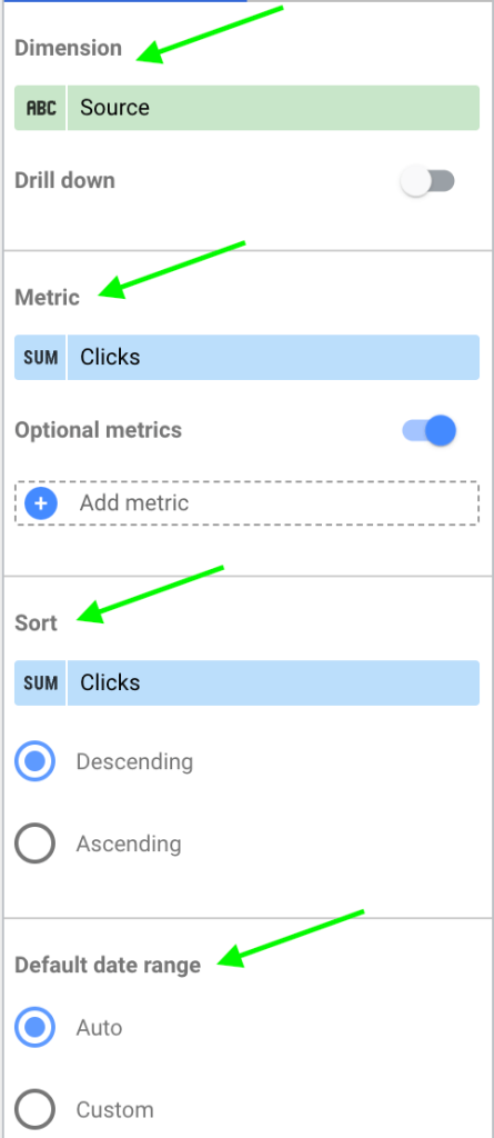 36 pie chart setup