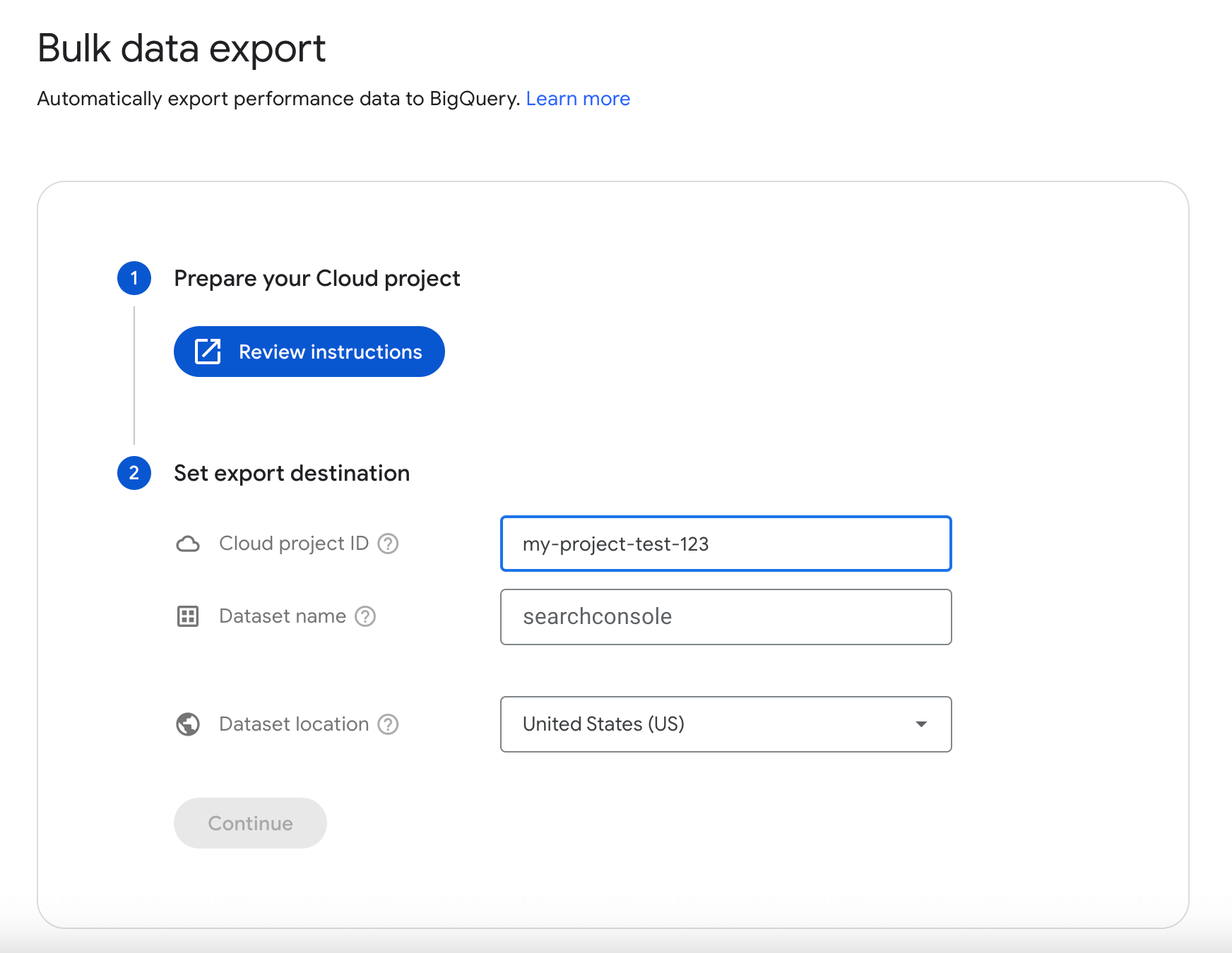 7. Exportación masiva de datos de Google Search Console a BigQuery