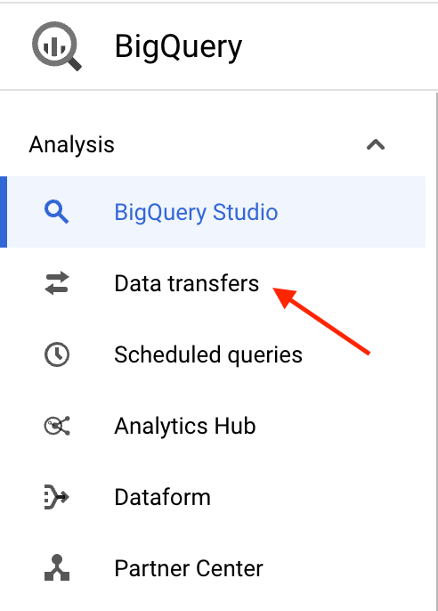 14 transferencias de datos bigquery