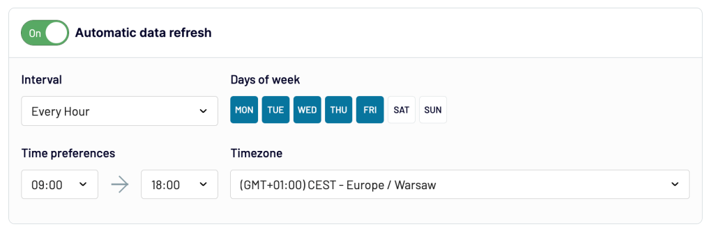 3. Coupler.io schedule