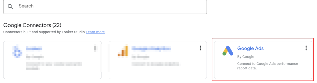 Google Ads connector Looker Studio