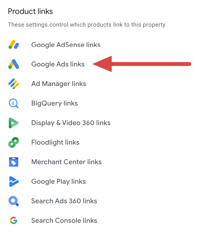 1.10 Google Ads links