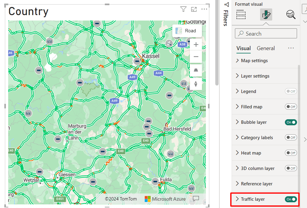 14 traffic layer in azure map