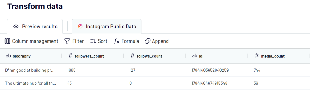 2.instagram public data transform