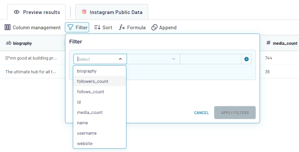3.instagram public data filter 2