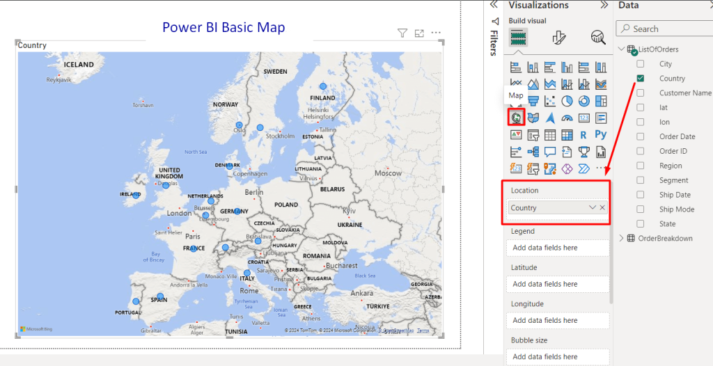 5 Power bi basic map