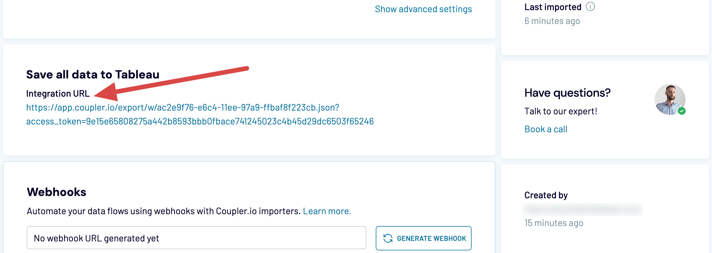 9 URL de integración
