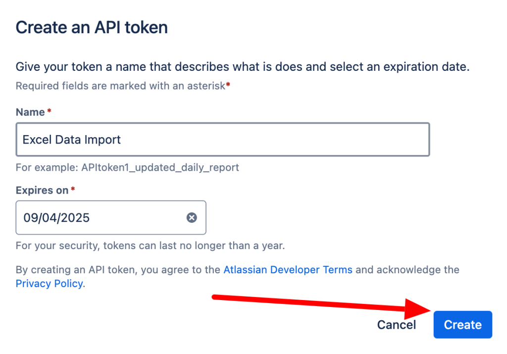 Create an API token in Jira