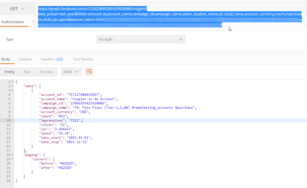 14. facebook insights api example
