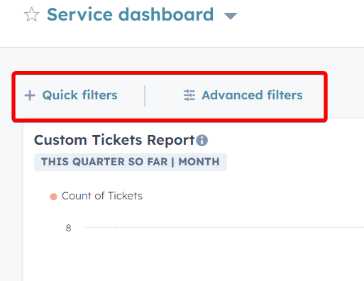 2.1 hubspot dashboard quick filters