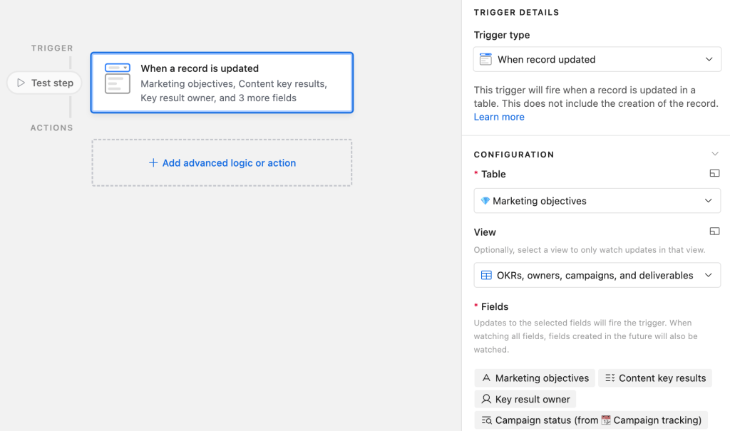 11 créer un nouveau déclencheur pour airtable vers google sheets