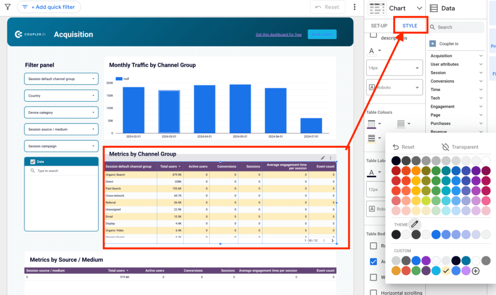 5 customize looker studio white label report