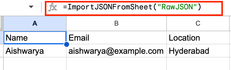 importjsonfromsheet