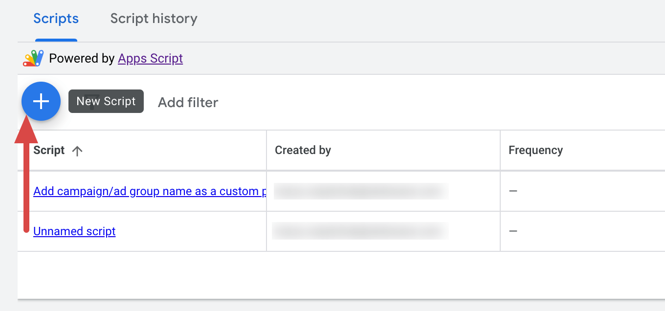 21. Ajout d'un nouveau script dans Google Ads