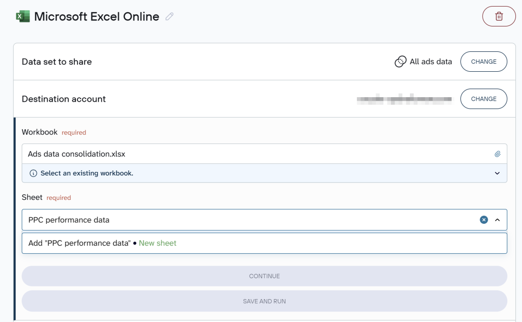 microsoft excel online destination