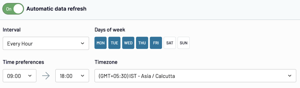 29 coupler automatic data refresh