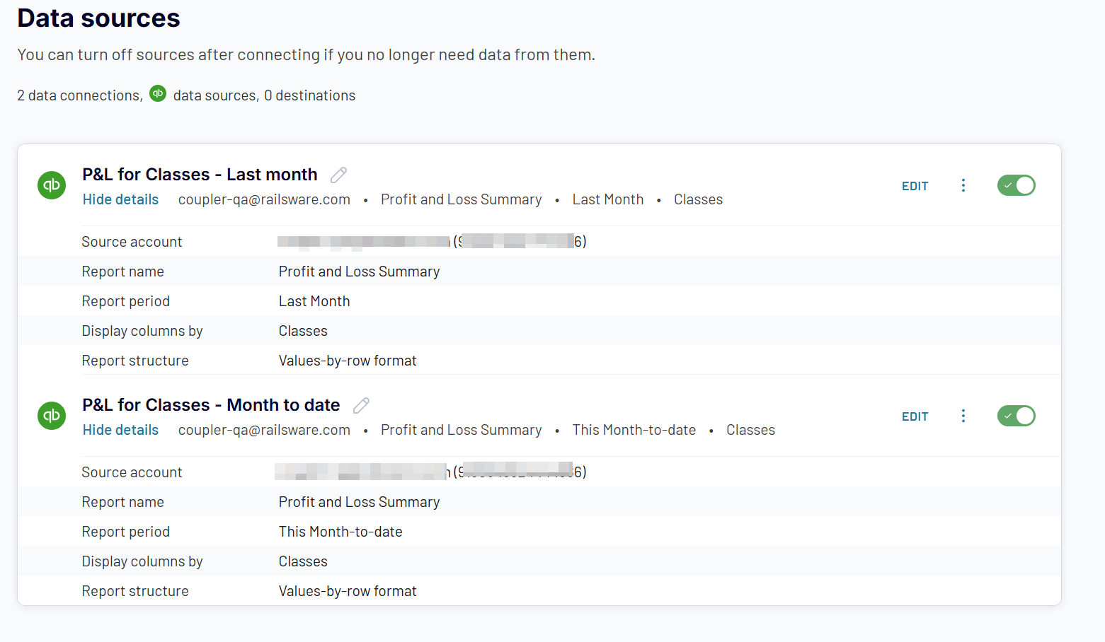 source quickbooks multiple