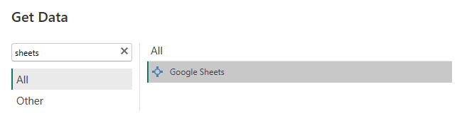 importar de gsheets
