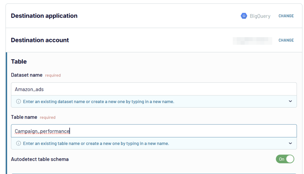 destination settings
